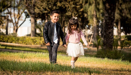 Young couple, boy and girl is in loveの写真素材