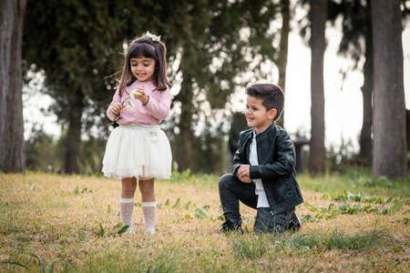 Young couple, boy and girl is in loveの写真素材
