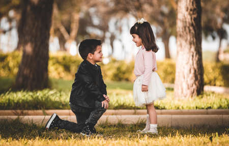 Young couple, boy and girl is in loveの写真素材