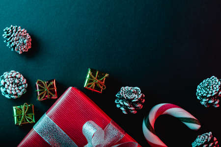 Creative and minimal composition for christmas card. Copy spaceの写真素材