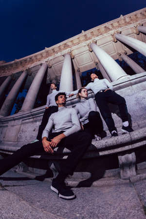 Group of youngsters street performersの写真素材