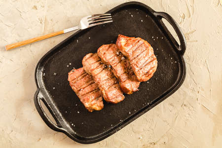 Braised iberican pork presa. Spanish delicatesen foodの写真素材