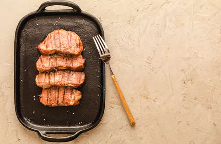 Braised iberican pork presa. Spanish delicatesen foodの写真素材