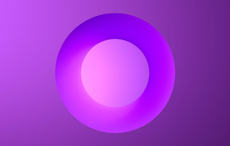 3D Illustration. Geometric pink spheres of different sizes. Abstract background concept.