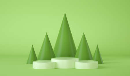 Abstract background with a podium. Modern background for product design. 3d renderの写真素材