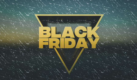 3d render. Black Friday sale concept. Design template background for promotion or advertising.の写真素材