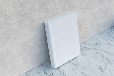 3D Illustration. Mockup of a blank hardcover book. Template ready for design presentation.の写真素材