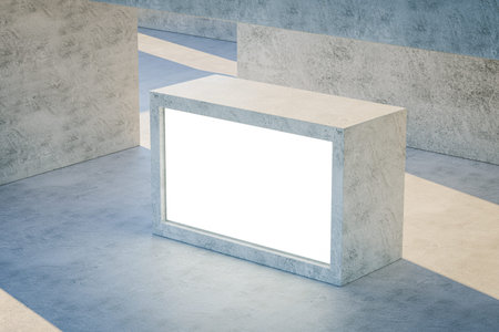 3d illustration. Mockup of a blank advertising poster or TV. Ad and promotion concept.