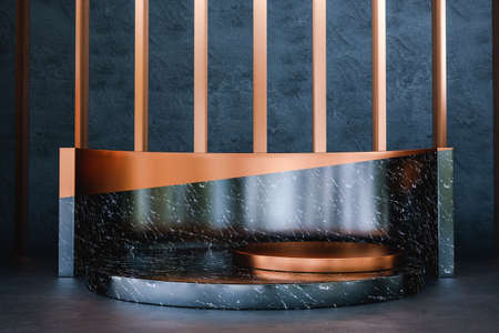 3d illustration. Marble display for product presentation.の写真素材