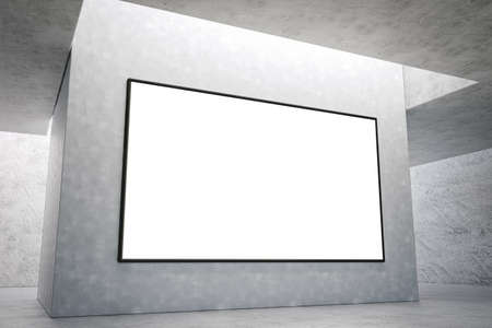 3D render. Blank advertising billboard or screen mockup. Ad and promotion conceptの写真素材