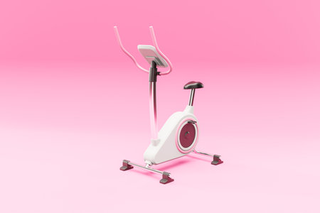 3D illustration. Exercise bike on an isolated background.の写真素材