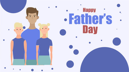 2D vector illustration of greeting card for Fathers Dayのイラスト素材