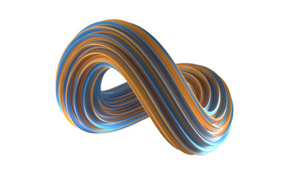 Spiral loop made of 3d linesの写真素材