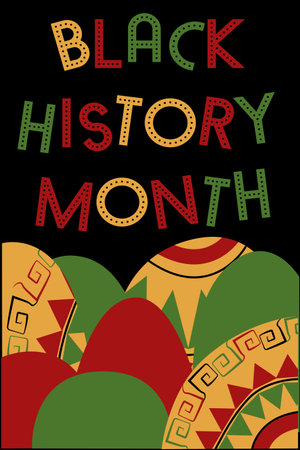 African-Americans Black history month lettering vectorのイラスト素材