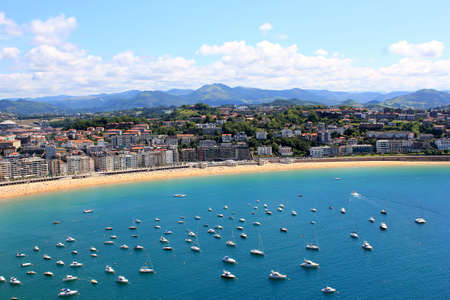 Summer in San Sebastian Donostia, Spainの写真素材