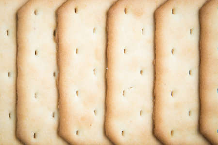 Salty crackers in square shape arrangeの写真素材