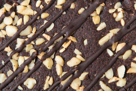 close up chocolate brownies as a backgroundの写真素材