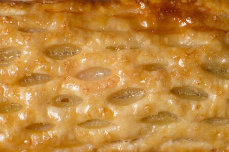 close up sweet corn pie as a backgroundの写真素材