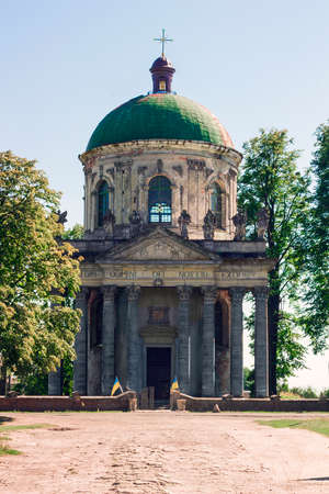Old church of Exaltation 18th century near Pidhirtsi Castle in Ukraineのeditorial素材