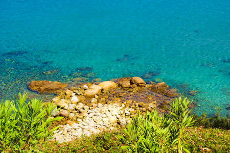 Cyprus island sea coast. Blue Mediterraneanの写真素材