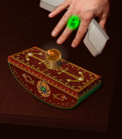 Paperweight on black backgroundの写真素材