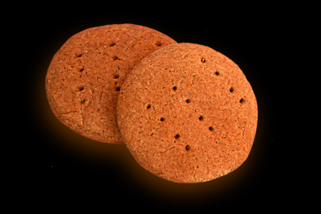 Cookies on black backgroundの写真素材