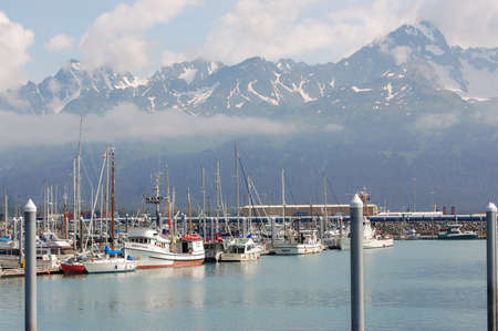 Seward Harbor in Summerのeditorial素材