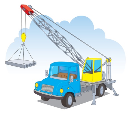 A crane with a loadのイラスト素材
