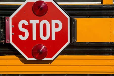 School Bus Stop Signの写真素材