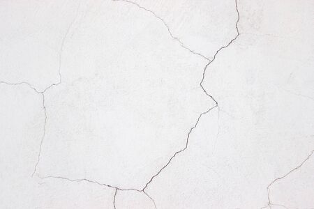white wall, the concrete surface with cracksの写真素材