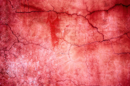 Red wall texture, color plaster surface, abstract backgroundの写真素材