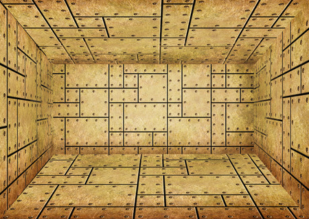 home decor trimmed sheets of bronze or brass, gold backgroundの写真素材