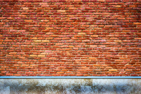 old brickwork, the background wall of red blocksの写真素材