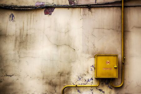 beige background street wall, painted plaster textureの写真素材