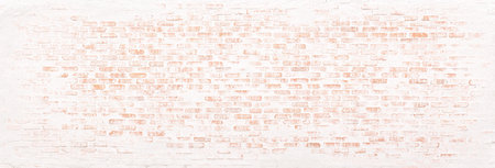 white brickwork with shabby paint, brick wall texture as a background for textの写真素材