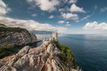 Swallows Nest is a decorative castle located at Yalta, Crimea, Russia, Ukraineのeditorial素材