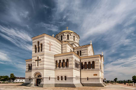 The Saint Vladimir Cathedral, Chersonese, Sevastopol, Crimea, Russia, Ukraine.の写真素材