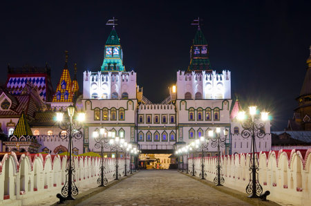 MOSCOW, RUSSIA - MAY 9, 2014: Izmailovsky Kremlin in Moscow, Russia. Cultural-entertainment centre...