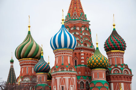 The Cathedral of Vasily the Blessed in Moscowの写真素材