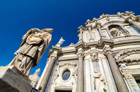 Cathedral of Santa Agatha - Catania duomo in Catania, Sicily, Italy.の写真素材