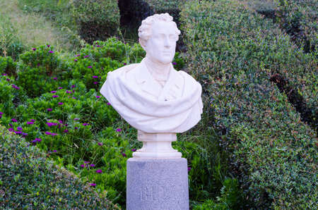 Catania, Italy - September 13, 2015: Stesichorus Square and Bellini's Monumentのeditorial素材