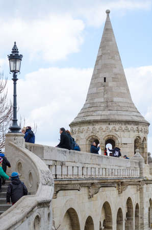 Fishermans Bastion. Budapest city. Hungaryのeditorial素材