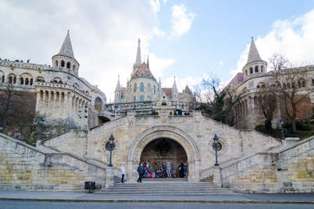 Fisherman Bastion on the Buda Castle hill in Budapest, Hungaryのeditorial素材