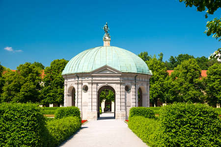Court Garden Temple of Diana in Munich, Germany.の写真素材
