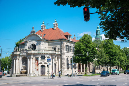 Munich, Germany - June 7, 2016: View of the Bavarian National Museum in Munich, Germany