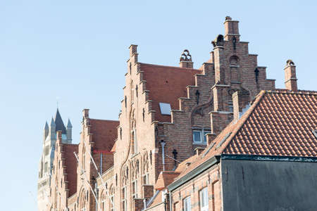The old building in centre of the Bruges, Belgium.の写真素材