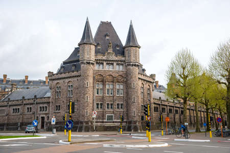 Ghent, Belgium - April 16, 2017: Leopold Barracks - one of belgian ghotic landmark in Gent, Belgiumのeditorial素材