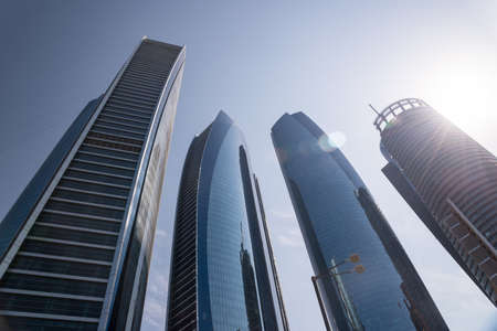 Etihad Towers buildings in Abu Dhabi, UAEのeditorial素材