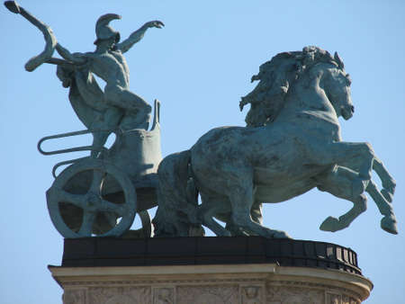 Allegoric statue at Heroes squareのeditorial素材