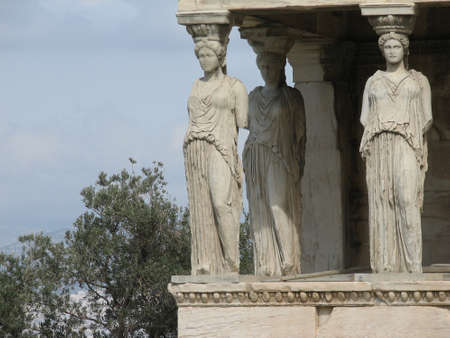 Caryatids at Erechtheion templeの写真素材